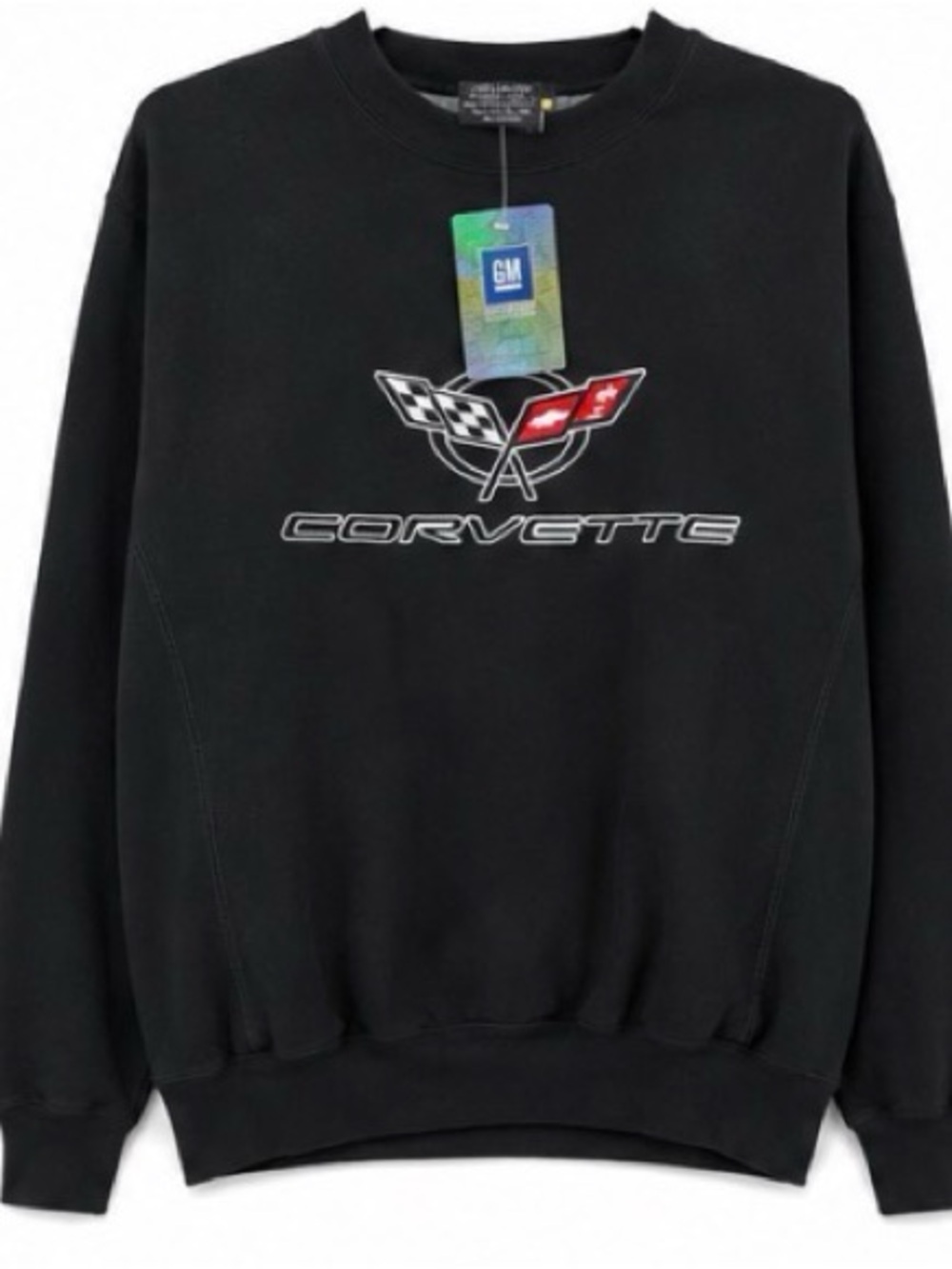Steve & Barry's Black Crewneck Sweatshirt with Corvette Logo